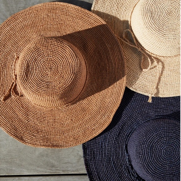 NWT Mar y Sol Grace Raffia Crocheted Sun Hat Sand Brown Tan - Picture 5 of 8